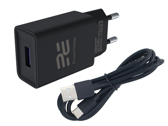 Ładowarka sieciowa Encore Energy USB-A 10W + kabel USB-C ładowarka uniwersalna MD-1083RC