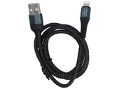 Kabel Encore Energy USB-A Lightning 2A przewód QC PD do ładowania i transferu danych 100 cm braided czarny EE103-L
