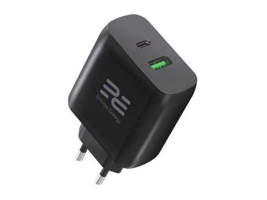 Ładowarka sieciowa GaN 65W USB-A + USB-C QC PD Encore Energy MD-65C4329