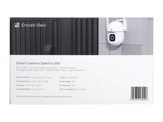 Inteligentna kamera WiFi PTZ 4Mpx FHD Full Color Night Vision IP65 Encore View Spectra 200