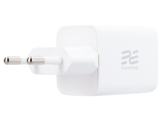 Ładowarka sieciowa GaN USB-C 45W QC PD Encore Energy MD-4583Z + kabel 2x USB-C 100cm