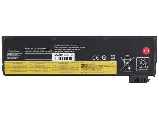 Bateria Encore Energy do Lenovo ThinkPad T440 T450 T460 T550 W550s X240 X250 L450 L460 56Wh 10.8V 5200mAh 45N1126 45N1127