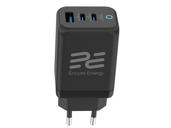 Ładowarka sieciowa 65W USB-A + 2x USB-C QC PPS PD Encore Energy MD-6583RA