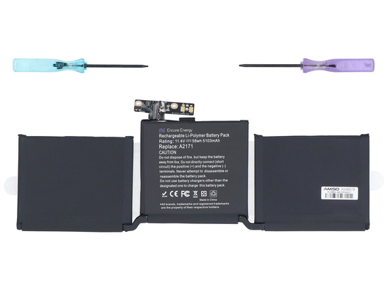 Bateria Encore Energy do Apple MacBook Pro A2159 58Wh 11.4V 5103mAh A2171