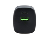 Ładowarka sieciowa Encore Energy PD 3.0 Quick Charge 4.0 USB-A USB-C 30W MD-3083R + Kabel Encore Energy USB-C 2m