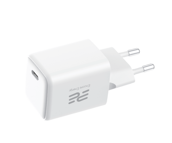 Ładowarka sieciowa GaN USB-C 45W QC PD Encore Energy MD-4583Z + kabel 2x USB-C 50cm