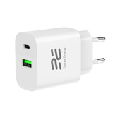 Ładowarka sieciowa Encore Energy PD 3.0 Quick Charge 4.0 USB-A USB-C 20W adapter MD-2083R + Kabel Encore Energy USB 2m