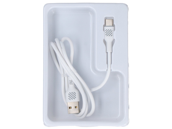 Kabel Encore Energy USB-A USB-C przewód QC PD 3A 60W do ładowania i transferu danych 100 cm biały EE157-C