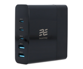 Ładowarka sieciowa Encore Energy GaN QC 4+ PD 3.0 USB-A x2 USB-C x3 140W GaN-14083R z wyświetlaczem + kabel USB-C 2m