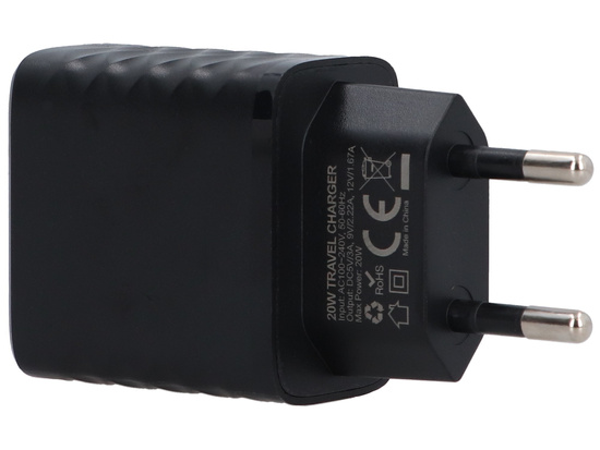 Ładowarka sieciowa 20W USB-C QC PD + kabel USB-C 200cm Encore Energy MD-202mC