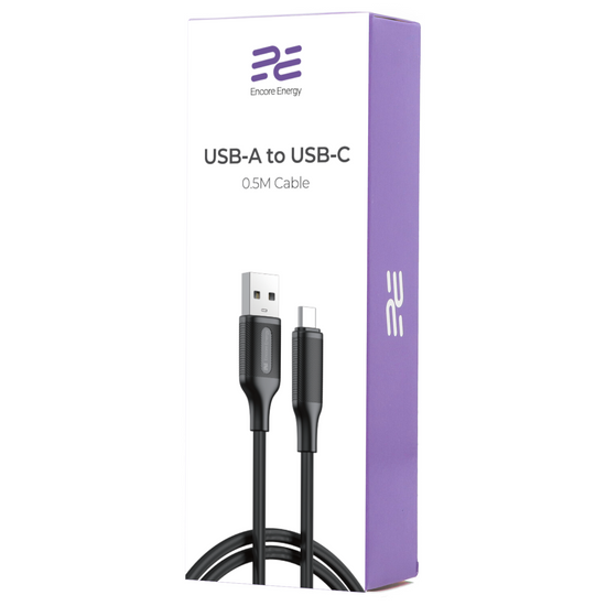 Kabel Encore Energy USB-A USB-C przewód do ładowania 50cm MD-DTAC05B
