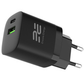 Ładowarka sieciowa Encore Energy PD 3.0 Quick Charge 4.0 USB-A USB-C 30W MD-3083R + Kabel Encore Energy USB-C 2m