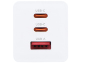 Ładowarka sieciowa Encore Energy GaN QC PD USB-A 18W USB-C 45W MD-4583RD + kabel 2x USB-C 50cm