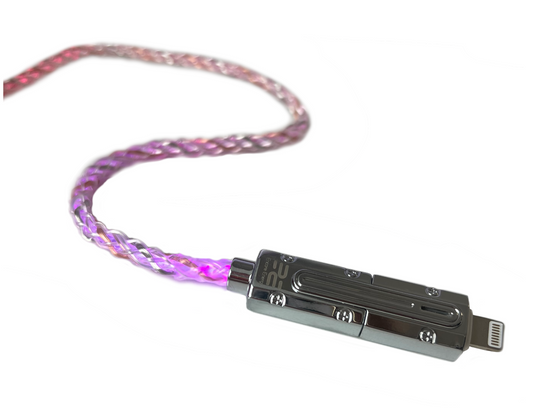 Kabel Encore Energy 4w1 USB-C USB-A Lightning przewód QC PD 3A 60W do ładowania i transferu danych 100 cm EE133