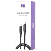 Ładowarka sieciowa Encore Energy GaN QC 4+ PD 3.0 USB-A USB-C 30W GaN-3083R z wyświetlaczem + kabel USB-C 2m