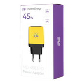Ładowarka sieciowa Encore Energy GaN QC PD USB-A 18W USB-C 45W MD-4583RD