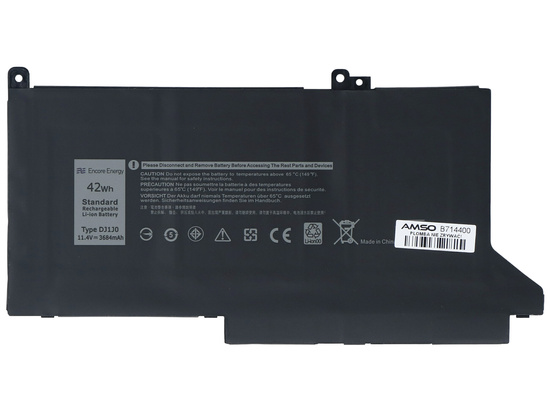 Bateria Encore Energy do Dell Latitude 7280 7290 7380 7390 7480 7490 42Wh 11.4V 3684mAh DJ1J0