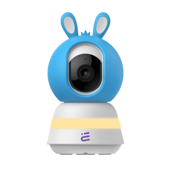 Inteligentna kamera niania WiFi obrotowa FHD alarm kołysanki + monitor Encore View Baby Guard Blue