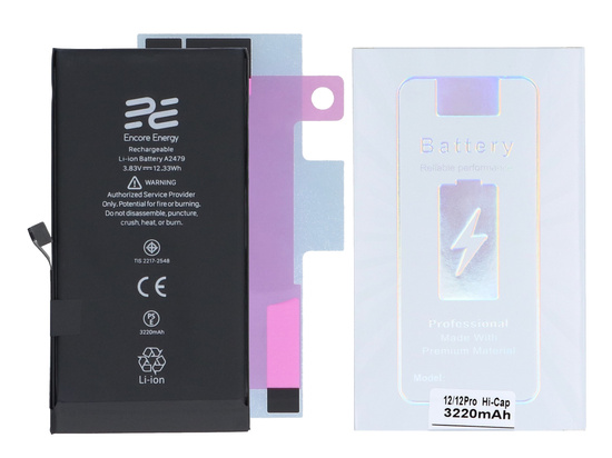 Bateria Encore Energy do Apple iPhone 12 i 12 Pro 616-00644 12.33Wh 3.83V 3220mAh A2479