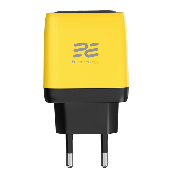 Ładowarka sieciowa Encore Energy GaN QC PD USB-A 18W USB-C 45W MD-4583RD + kabel USB-A USB-C 2m