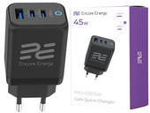Ładowarka sieciowa 45W USB-A + 2x USB-C QC PPS PD Encore Energy MD-4583RA