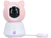 Inteligentna obrotowa kamera niania WiFi FHD wykrywanie płaczu kołysanki + monitor Encore View Baby Guard Pink