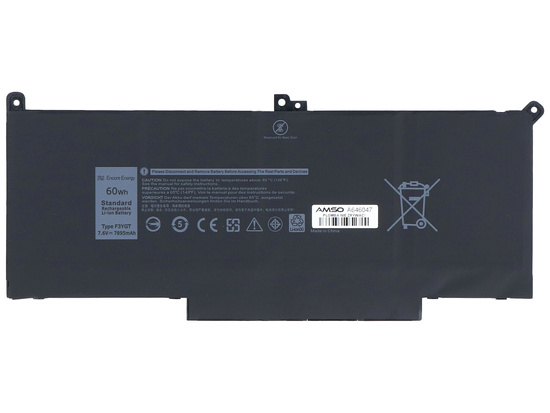 Bateria Encore Energy do Dell Latitude 7280 7380 7390 7490 60Wh 7.6V 7895mAh F3YGT