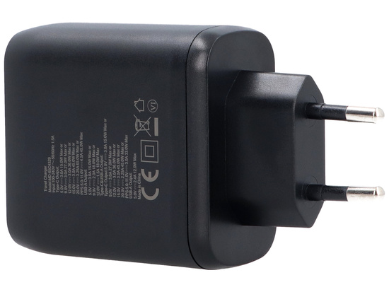 Ładowarka sieciowa GaN 65W USB-A + USB-C QC PD Encore Energy MD-65C4329