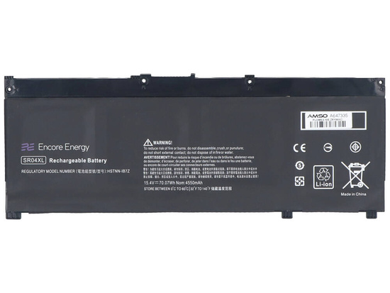 Bateria Encore Energy do HP Omen 15 Omen 17 Pavilion Power 70Wh 15.4V 4550mAh SR04XL
