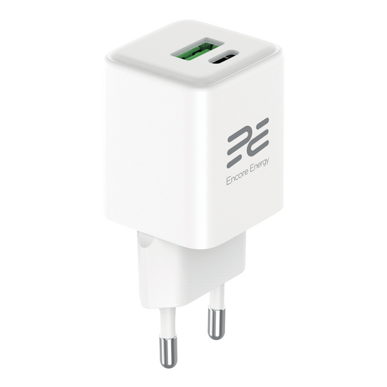 Ładowarka sieciowa GaN 30W USB-A USB-C QC PD Encore Energy MD-3083Z
