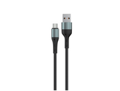 Kabel Encore Energy USB-A USB-C 2A przewód QC PD do ładowania i transferu danych 100 cm braided czarny EE103-C