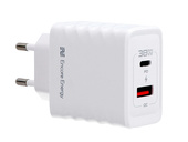 Ładowarka sieciowa 38W USB-A USB-C QC PD Encore Energy MD-3883TR