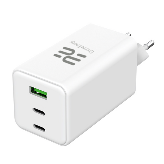 Ładowarka sieciowa Encore Energy GaN QC PD 1x USB-A 30W 2x USB-C 100W MD-10083Z + kabel 2x USB-C 50cm