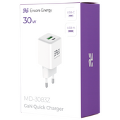 Ładowarka sieciowa GaN 30W USB-A USB-C QC PD Encore Energy MD-3083Z