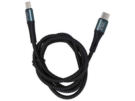 Kabel Encore Energy USB-C x2 3A przewód QC PD 60W do ładowania i transferu danych 100 cm braided czarny EE103-CC