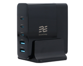 Ładowarka sieciowa Encore Energy GaN QC 4+ PD 3.0 USB-A x2 USB-C x3 140W GaN-14083R z wyświetlaczem + kabel USB-A USB-C 2m