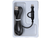 Kabel Encore Energy 4w1 USB-C USB-A Lightning 3A przewód QC PD 60W do ładowania i transferu danych 100 cm braided EE115