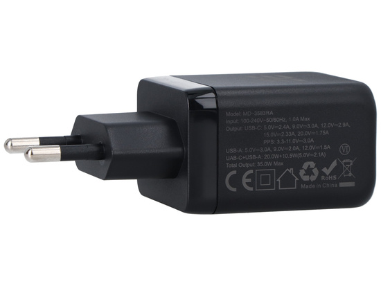Ładowarka ładowarka sieciowa Encore Energy PD 3.0 Quick Charge 4.0 USB-A USB-C 35W adapter MD-3583RA