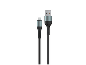 Kabel Encore Energy USB-A Lightning 2A przewód QC PD do ładowania i transferu danych 100 cm braided czarny EE103-L