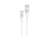Kabel Encore Energy USB-A USB-C przewód QC PD 3A 60W do ładowania i transferu danych 100 cm biały EE157-C