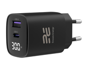 Ładowarka sieciowa Encore Energy GaN QC 4+ PD 3.0 USB-A USB-C 30W GaN-3083R z wyświetlaczem + kabel USB-C 2m