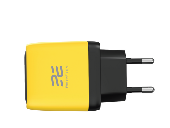 Ładowarka sieciowa Encore Energy GaN QC PD USB-A 18W USB-C 45W MD-4583RD + kabel USB-A USB-C 2m