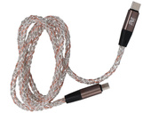 Podświetlany kabel Encore Energy RGB USB-C x2 przewód QC PD 3A 60W do ładowania i transferu danych 100 cm EE130-CC