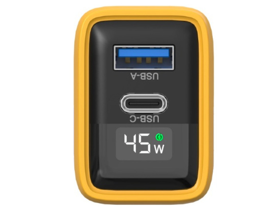 Ładowarka sieciowa Encore Energy GaN QC PD USB-A 18W USB-C 45W MD-4583RD + kabel USB-A USB-C 2m