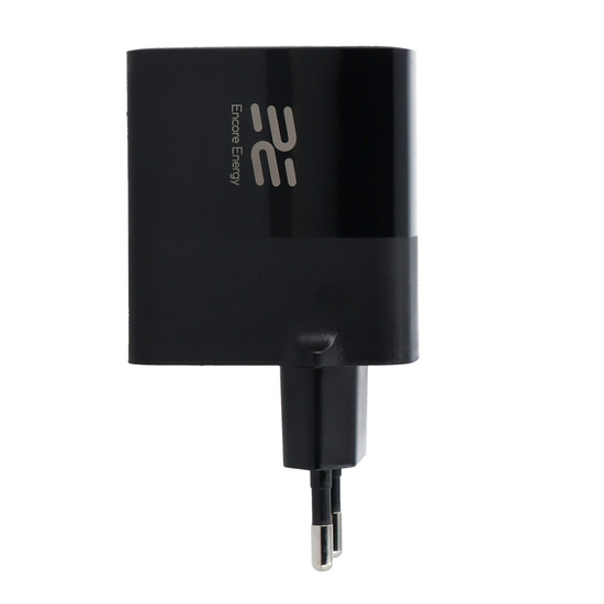 Ładowarka sieciowa Encore Energy GaN QC 4+ PD 3.0 USB-A USB-C x2 65W MD-6583R z wyświetlaczem