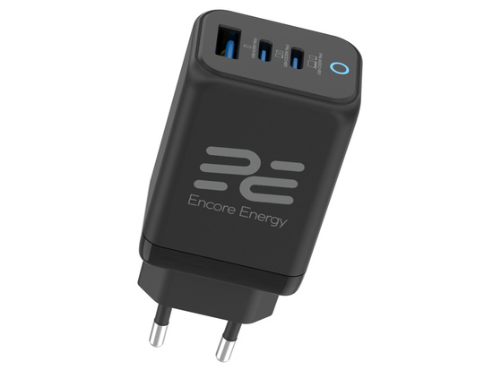 Ładowarka sieciowa 65W USB-A + 2x USB-C QC PPS PD Encore Energy MD-6583RA