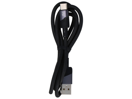 Kabel Encore Energy USB-A USB-C 2A przewód QC PD do ładowania i transferu danych 100 cm braided czarny EE101-C