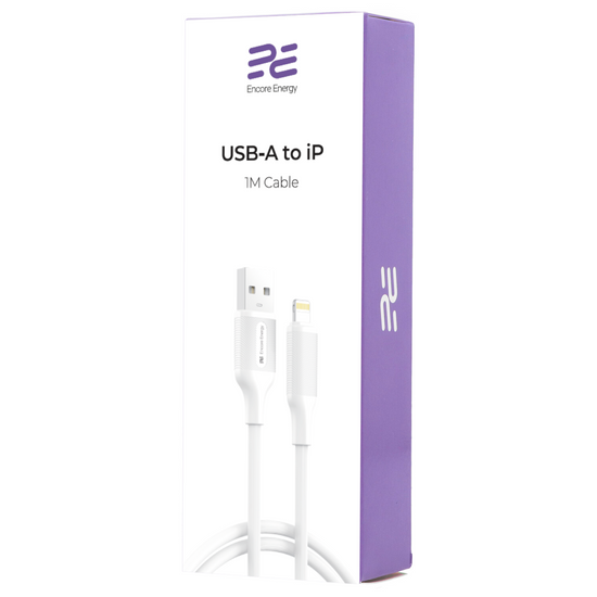 Kabel Encore Energy USB-A / Lightning przewód do ładowania i transferu danych 100cm biały MD-DTAL1W