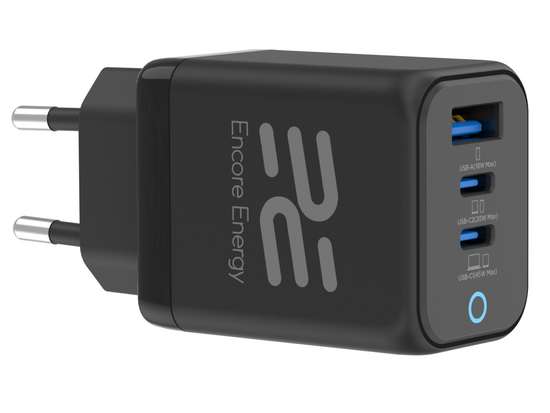 Ładowarka sieciowa 45W USB-A + 2x USB-C QC PPS PD Encore Energy MD-4583RA
