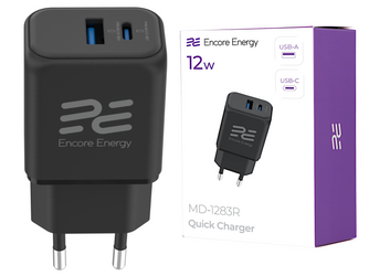 Ładowarka sieciowa Encore Energy USB-A USB-C 12W adapter MD-1283R